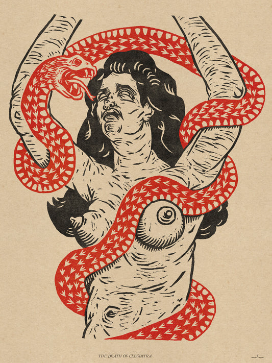 Death of Cleopatra Screen Print (Limited, Signed + Numbered on French 140lb paper)